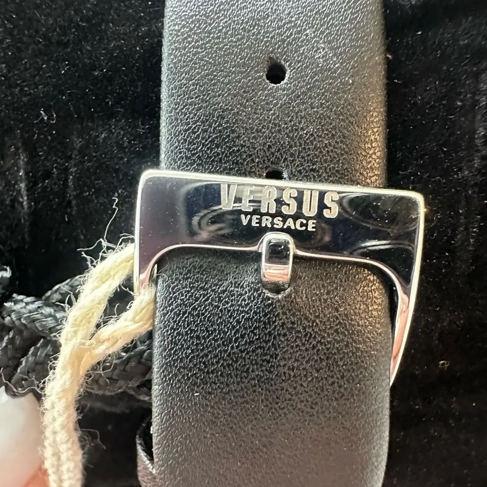 Versus Versace Metallic Timepiece with Lion Emblem Box
